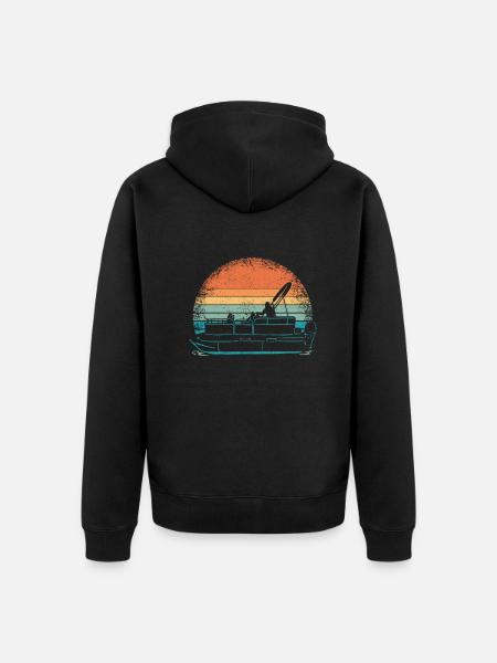 Pontoon Boat Captain Pontoon Boats - Unisex Premium Organic Zip Hoodie - black
