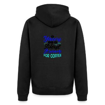 Coffee Drinker Gift Yawn est Scream for Coffee - Veste à capuche bio Premium Unisexe - noir - Dos - Nico (187cm)