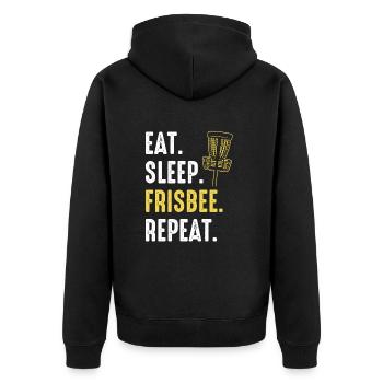 Frisbee Disc Golf - Veste à capuche bio Premium Unisexe - noir - Dos - Nico (187cm)