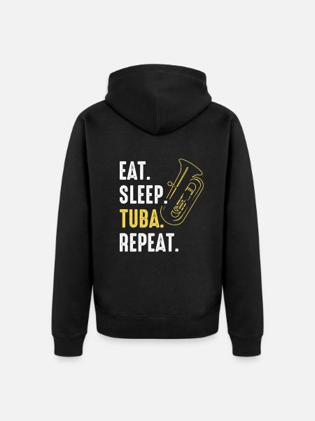 Tuba tuba player - Unisex Premium Organic Zip Hoodie - black