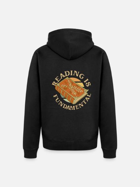 Reading Is Fundamental - Unisex Premium Organic Zip Hoodie - black