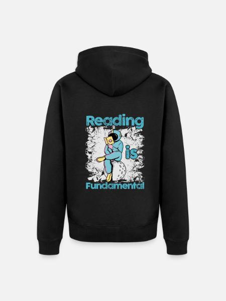 Reading Is Fundamental - Unisex Premium Organic Zip Hoodie - black