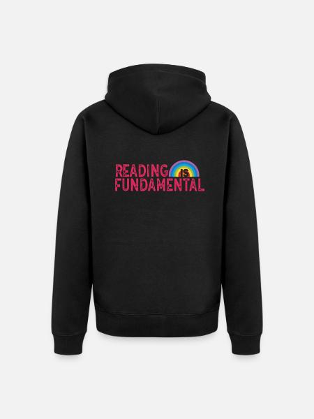 Reading Is Fundamental - Unisex Premium Bio Zip Hoodie - Schwarz