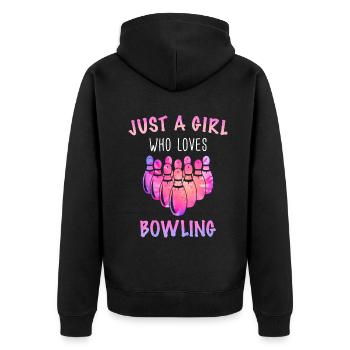 Bowling Bowler Pin Ball Bowling Ball - Veste à capuche bio Premium Unisexe - noir - Dos - Nico (187cm)