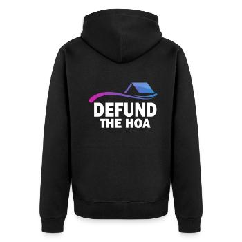 Defund The HOA - Veste à capuche bio Premium Unisexe - noir - Dos - Nico (187cm)