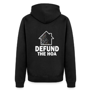 Defund The HOA - Veste à capuche bio Premium Unisexe - noir - Dos - Nico (187cm)