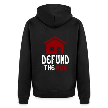 Defund The HOA - Veste à capuche bio Premium Unisexe - noir - Dos - Nico (187cm)