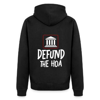 Defund The HOA - Veste à capuche bio Premium Unisexe - noir - Dos - Nico (187cm)