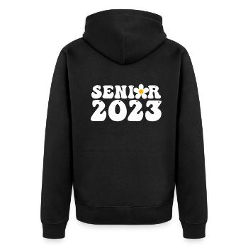 Senior 2023 Dabbing Dab of 2023 Seniors Graduation - Unisex Premium Organic Zip Hoodie - black - Back - Nico (187cm)