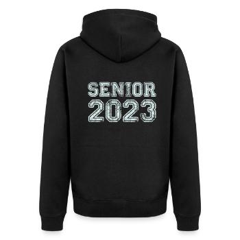 Senior 2023 Dabbing Dab of 2023 Seniors Graduation - Unisex Premium Organic Zip Hoodie - black - Back - Nico (187cm)