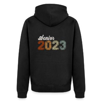 Senior 2023 Dabbing Dab of 2023 Seniors Graduation - Unisex Premium Organic Zip Hoodie - black - Back - Nico (187cm)