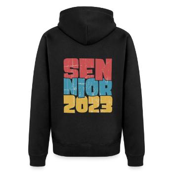 Senior 2023 Dabbing Dab of 2023 Seniors Graduation - Unisex Premium Organic Zip Hoodie - black - Back - Nico (187cm)