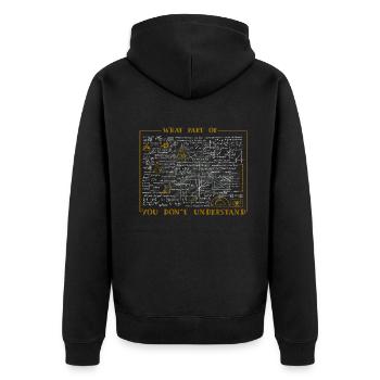 Quelle partie de Ne comprenez-vous pas - Veste à capuche bio Premium Unisexe - noir - Dos - Nico (187cm)