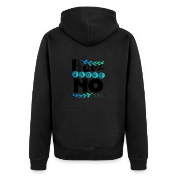 Sarcastic Gift How About No Sarcam Gifts - Unisex Premium Organic Zip Hoodie - black - Back - Nico (187cm)