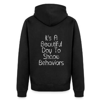 Beautiful Day Behavioral Shape Behaviors - Unisex Premium Organic Zip Hoodie - black - Back - Nico (187cm)