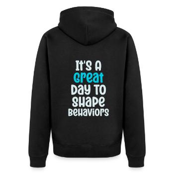 Beautiful Day Behavioral Shape Behaviors - Unisex Premium Organic Zip Hoodie - black - Back - Nico (187cm)