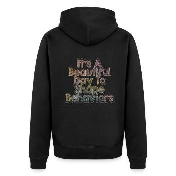 Beautiful Day Behavioral Shape Behaviors - Unisex Premium Organic Zip Hoodie - black - Back - Nico (187cm)