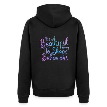 Beautiful Day Behavioral Shape Behaviors - Unisex Premium Organic Zip Hoodie - black - Back - Nico (187cm)
