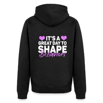 Beautiful Day Behavioral Shape Behaviors - Unisex Premium Organic Zip Hoodie - black - Back - Nico (187cm)