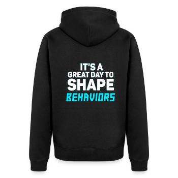 Beautiful Day Behavioral Shape Behaviors - Unisex Premium Organic Zip Hoodie - black - Back - Nico (187cm)