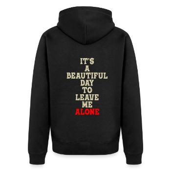 Beautiful Day Behavioral Shape Behaviors - Unisex Premium Organic Zip Hoodie - black - Back - Nico (187cm)