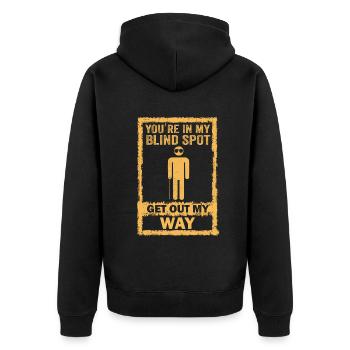 Bewusstsein für blinde Blindheit Sehbehinderte - Unisex Premium Bio Zip Hoodie - Schwarz - Hinten - Nico (187cm)