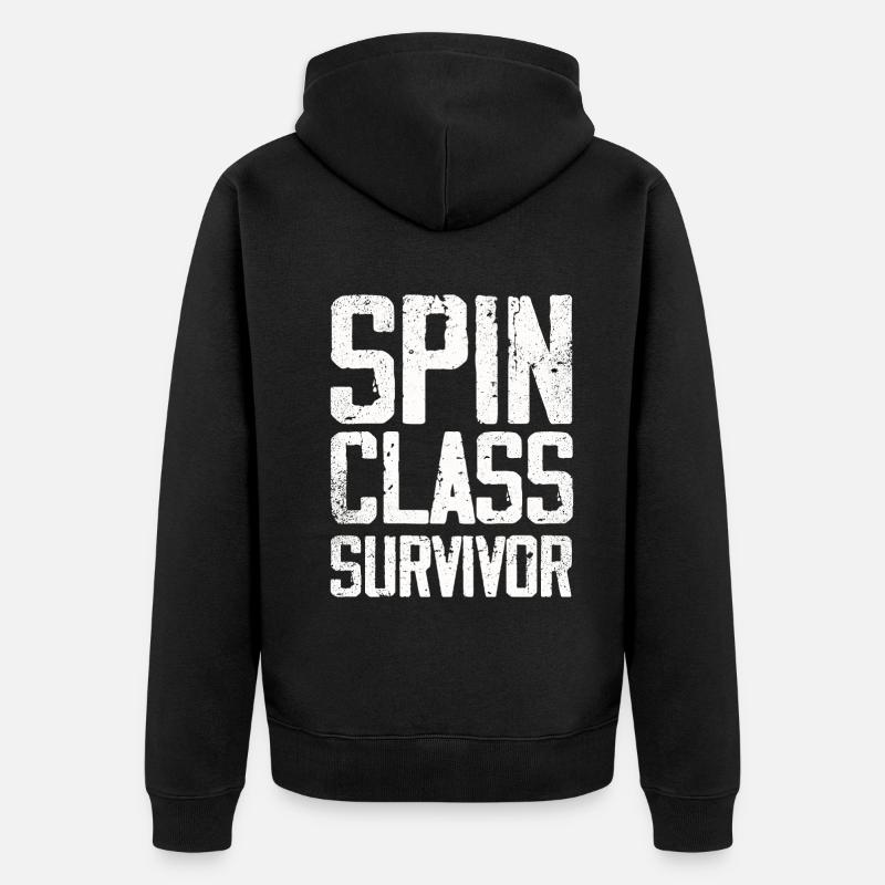 Überlebende der Spin-Klasse - Unisex Premium Bio Zip Hoodie - Schwarz