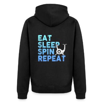 Spin And Indoor Cycling Apparel - Veste à capuche bio Premium Unisexe - noir - Dos - Nico (187cm)