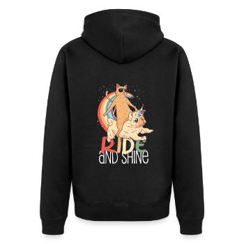 Ride And Shine Carlin Amants Dog Lovers Hommes Femmes - Veste à capuche bio Premium Unisexe - noir - Dos - Nico (187cm)