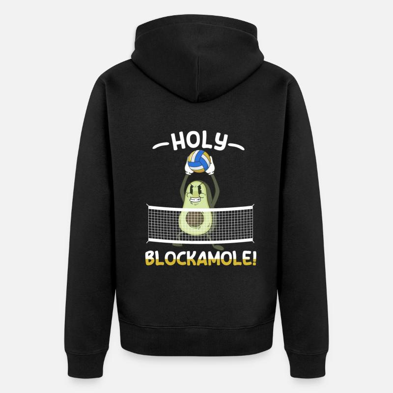 Holy Blockamole Volleyball Avocat - Veste à capuche bio Premium Unisexe - noir