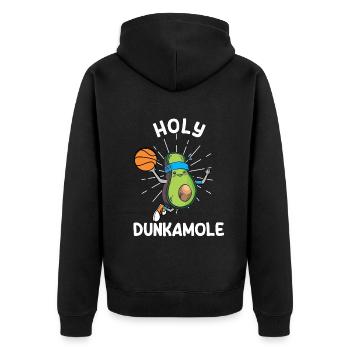 Holy Dunkamole Basketball Streetball Avocat - Veste à capuche bio Premium Unisexe - noir - Dos - Nico (187cm)