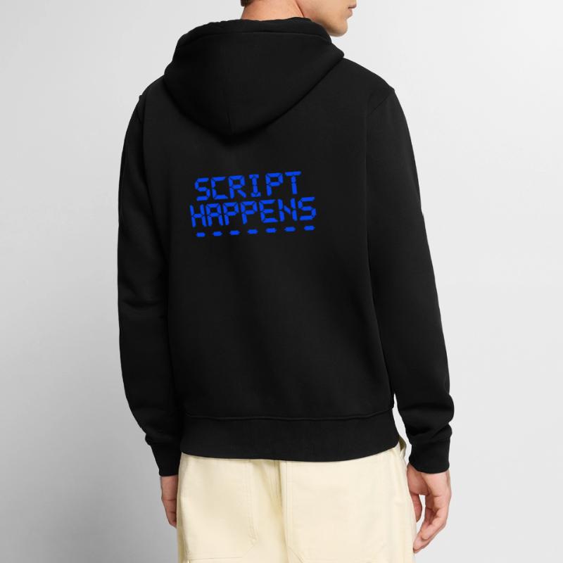 Computer Programming Script Happens Programmer Unisex Premium Organic Zip Hoodie
