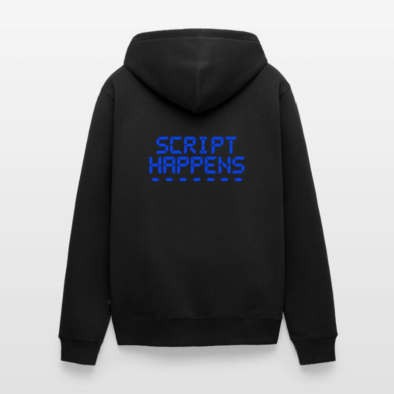 Computer Programming Script Happens Programmer Unisex Premium Organic Zip Hoodie