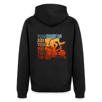 Votre Ride Your Vibe Your Time Gym de motivation - Veste à capuche bio Premium Unisexe - noir - Dos - Nico (187cm)