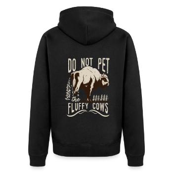 Ne caressez pas les vaches moelleuses - Veste à capuche bio Premium Unisexe - noir - Dos - Nico (187cm)