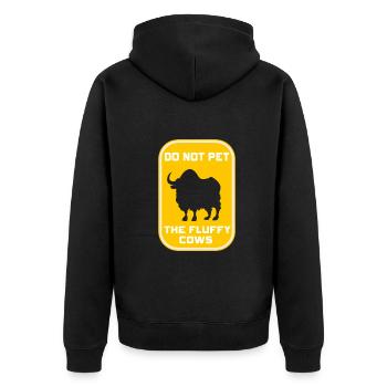 Ne caressez pas les vaches moelleuses - Veste à capuche bio Premium Unisexe - noir - Dos - Nico (187cm)