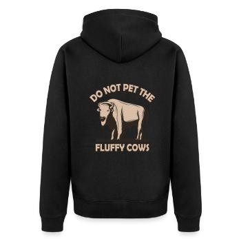 Ne caressez pas les vaches moelleuses - Veste à capuche bio Premium Unisexe - noir - Dos - Nico (187cm)