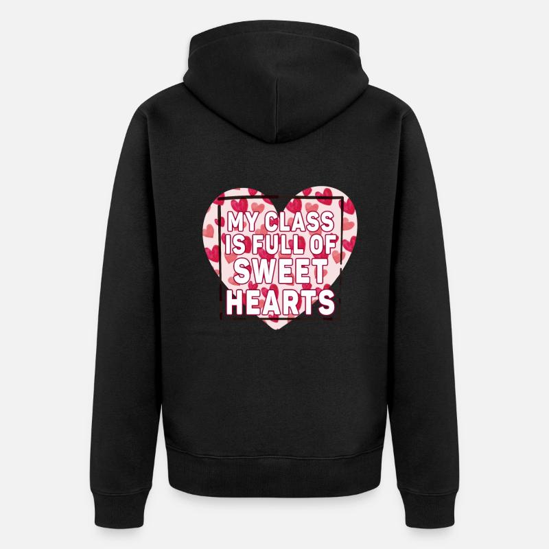 Ma classe est pleine d’amours - Veste à capuche bio Premium Unisexe - noir