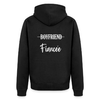 Fiançailles de couple fiancées Hommes Fiancée drôle - Veste à capuche bio Premium Unisexe - noir - Dos - Nico (187cm)
