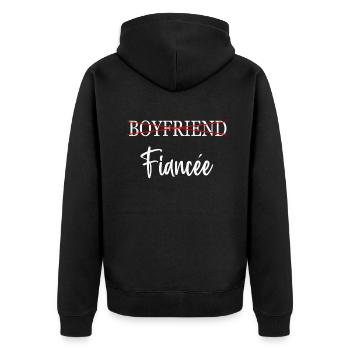 Fiançailles de couple fiancées Hommes Fiancée drôle - Veste à capuche bio Premium Unisexe - noir - Dos - Nico (187cm)
