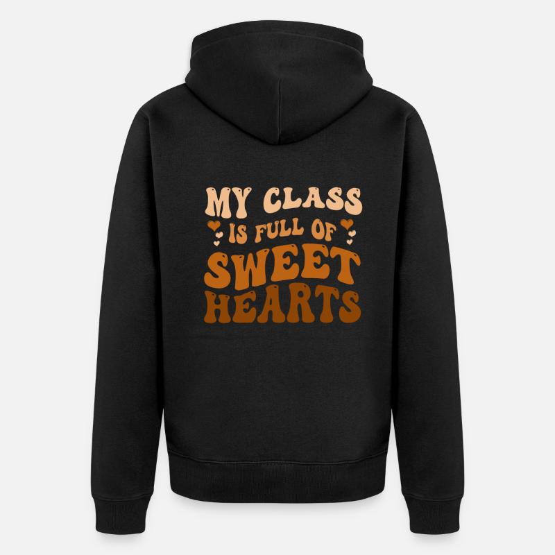 Ma classe est pleine d’amours - Veste à capuche bio Premium Unisexe - noir