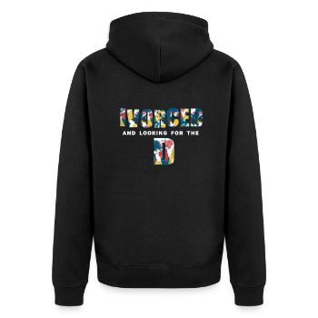 Ivorcé et à la recherche du t-shirt divorcé D - Veste à capuche bio Premium Unisexe - noir - Dos - Nico (187cm)