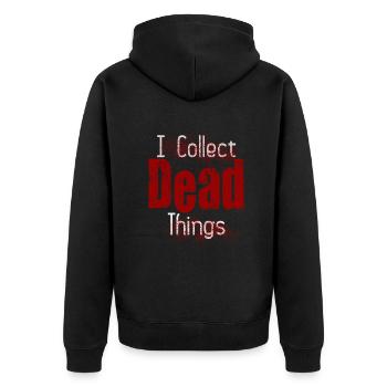 Je collectionne les choses mortes - Veste à capuche bio Premium Unisexe - noir - Dos - Nico (187cm)