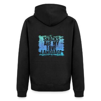 Les collations sont mon langage d’amour - Veste à capuche bio Premium Unisexe - noir - Dos - Nico (187cm)