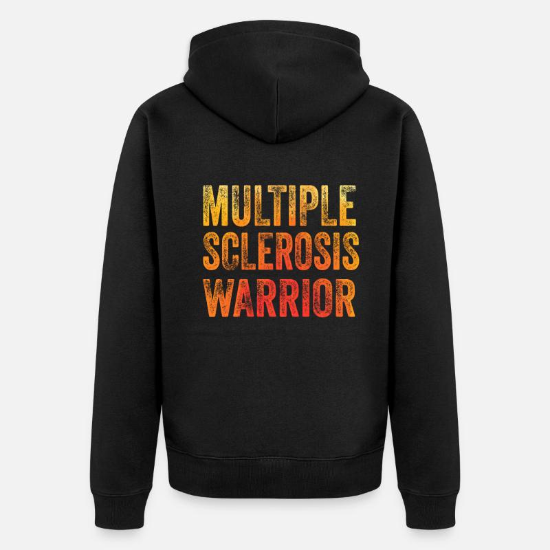 Multiple Sklerose Krieger - Unisex Premium Bio Zip Hoodie - Schwarz