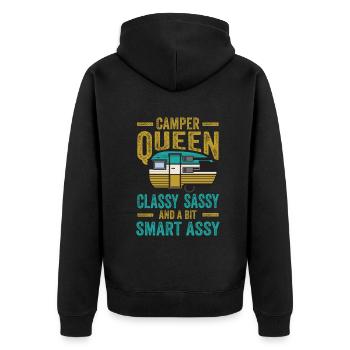 Camper Queen Chic Impertinent Et Un Peu Intelligent Assy - Veste à capuche bio Premium Unisexe - noir - Dos - Nico (187cm)