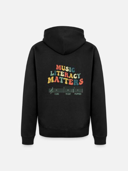 Music Literacy Matters - Unisex Premium Organic Zip Hoodie - black
