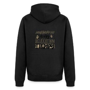 Cadeaux de menuisier Le travail du bois est ma détente - Veste à capuche bio Premium Unisexe - noir - Dos - Nico (187cm)