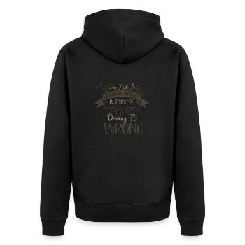 Un cadeau sarcastique n’est pas un maniaque du contrôle que vous faites - Veste à capuche bio Premium Unisexe - noir - Dos - Nico (187cm)