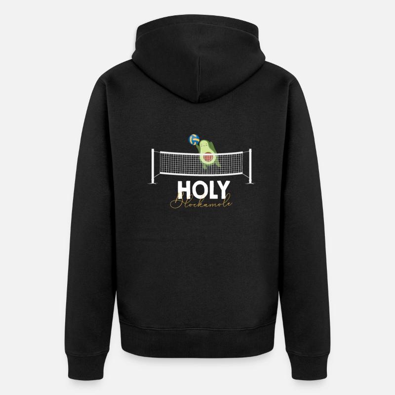 Holy Blockamole Volleyball Avocat - Veste à capuche bio Premium Unisexe - noir